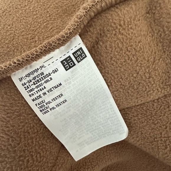 UNIQLO long camel brown teddy coat/jacket - Picture 3 of 8